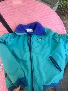 90s L.L. Bean womens winter warm up fleece lined jacket size large